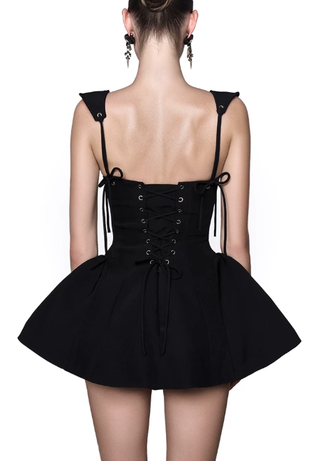 Simple Homecoming Dress Spaghetti Strap Pleated Prom Dress Back to School Outfits Party Dress  D6219