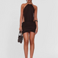 Simple Homecoming Dress Halter Pleated Prom Dress Back to School Outfits Party Dress  D6220
