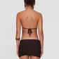 Simple Homecoming Dress Halter Pleated Prom Dress Back to School Outfits Party Dress  D6220