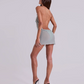 Simple Homecoming Dress Spaghetti Strap Rinestone Backless Prom Dress Back to School Outfits Party Dress  D6224