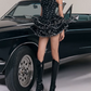 Pretty Homecoming Dress Square Cascade Prom Dress Back to School Outfits Party Dress  D6227