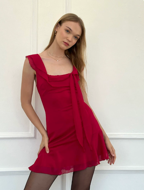Charming Homecoming Dress Square Prom Dress Back to School Outfits Party Dress  D6231