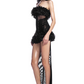 Charming Homecoming Dress Strapless Lace Hi-Lo Prom Dress Back to School Outfits Party Dress  D6232