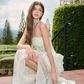 New Homecoming Dress Strapless Lace High-Split Flouncing Prom Dress Back to School Outfits Party Dress  D6235
