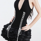 Cool Homecoming Dress Halter Cascade Prom Dress Back to School Outfits Party Dress  D6236