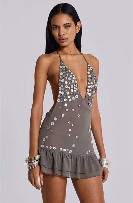 Chic Homecoming Dress V Neck Sequin Prom Dress Back to School Outfits Party Dress  D6229