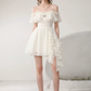 Sweet Homecoming Dress Spaghetti Strap Butterfly Cascade Prom Dress Back to School Outfits Party Dress  D6240