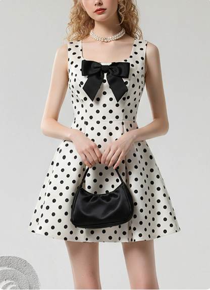 Elegant Homecoming Dress Square Bowknot Prom Dress Back to School Outfits Party Dress  D6241