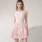 Elegant Homecoming Dress Jewel Flower Beaded Prom Dress Back to School Outfits Party Dress  D6242