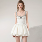 Elegant Homecoming Dress Spaghetti Strap Rinestone Pleated Prom Dress Back to School Outfits Party Dress  D6244