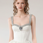 Elegant Homecoming Dress Spaghetti Strap Rinestone Pleated Prom Dress Back to School Outfits Party Dress  D6244