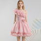 Charming Homecoming Dress One Shoulder Flouncing Flower Pleated Prom Dress Back to School Outfits Party Dress  D6246