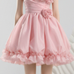 Charming Homecoming Dress One Shoulder Flouncing Flower Pleated Prom Dress Back to School Outfits Party Dress  D6246