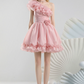 Charming Homecoming Dress One Shoulder Flouncing Flower Pleated Prom Dress Back to School Outfits Party Dress  D6246