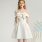 New Homecoming Dress Spqghetti Strap Bowknot Prom Dress Back to School Outfits Party Dress  D6247