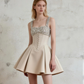 Elegant Homecoming Dress Square Rinestone Pleated Prom Dress Back to School Outfits Party Dress  D6248