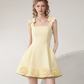 Sweet Homecoming Dress Square Butterfly Flower Prom Dress Back to School Outfits Party Dress  D6249