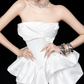 Stunning Homecoming Dress Strapless Cascade Prom Dress Back to School Outfits Party Dress  D6254