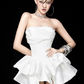 Stunning Homecoming Dress Strapless Cascade Prom Dress Back to School Outfits Party Dress  D6254