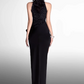 Stunning Homecoming Dress High Collar Hi-Lo Flower Sequin Prom Dress Back to School Outfits Party Dress  D6256
