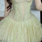New Homecoming Dress Spaghetti Strap Lace Prom Dress Back to School Outfits Party Dress  D6258