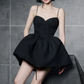 Simple Homecoming Dress Spaghetti Strap Pleated Prom Dress Back to School Outfits Party Dress  D6262