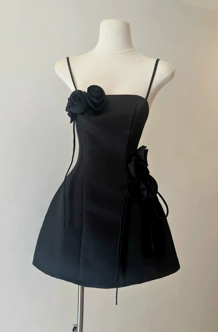 Elegant Homecoming Dress Spaghetti Strap Prom Dress Back to School Outfits Party Dress  D6266