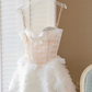 Sweet Homecoming Dress Spaghetti Strap Tulle Bowknot Rinestone Prom Dress Back to School Outfits Party Dress  D6269