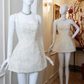 Sweet Homecoming Dress Spaghetti Strap Applique Prom Dress Back to School Outfits Party Dress  D6270