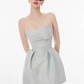 Pretty Homecoming Dress Strapless Pleated Prom Dress Back to School Outfits Party Dress  D6278