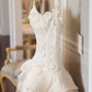 Chic Homecoming Dress Spaghetti Strap Cascade Lace Prom Dress Back to School Outfits Party Dress  D6280
