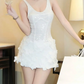 Chic Homecoming Dress Square Applique Prom Dress Back to School Outfits Party Dress  D6281