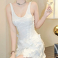Chic Homecoming Dress Square Applique Prom Dress Back to School Outfits Party Dress  D6281
