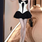 Stunning Homecoming Dress Halter Bowknot Prom Dress Back to School Outfits Party Dress  D6283