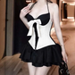 Stunning Homecoming Dress Halter Bowknot Prom Dress Back to School Outfits Party Dress  D6283