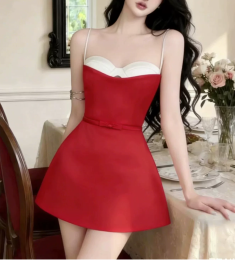 Simple Homecoming Dress Spaghetti Strap Prom Dress Back to School Outfits Party Dress  D6286