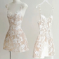 Stunning Homecoming Dress Spaghetti Strap Lace Prom Dress Back to School Outfits Party Dress  D6288