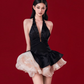 Charming Homecoming Dress Halter Tulle Cascade Prom Dress Back to School Outfits Party Dress  D6290