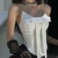 New Homecoming Dress Strapless Bowknot Prom Dress Back to School Outfits Party Dress  D6292