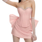 Pretty Homecoming Dress Sweetheart Bowknot Rinestone Prom Dress Back to School Outfits Party Dress  D6297