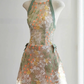 Pretty Homecoming Dress Halter Bowknot Lace Prom Dress Back to School Outfits Party Dress  D6298