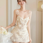 Charming Homecoming Dress Spaghetti Strap Flower Lace Prom Dress Back to School Outfits Party Dress  D6305