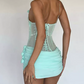 Shiny Homecoming Dress Spaghetti Strap Sequins Tulle Flower Prom Dress Back to School Outfits Party Dress  D6311