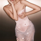 Stunning Prom Dress Sweetheart Flower Sequins Dress Evening Dress   D6316