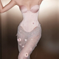 Stunning Prom Dress Sweetheart Flower Sequins Dress Evening Dress   D6316
