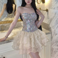 Shiny Homecoming Dress Sweetheart Sequins Cascade Prom Dress Back to School Outfits Party Dress  D6314