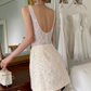 Pretty Homecoming Dress V Neck Applique Prom Dress Back to School Outfits Party Dress  D6322