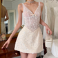 Pretty Homecoming Dress V Neck Applique Prom Dress Back to School Outfits Party Dress  D6322