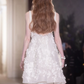 Sweet Homecoming Dress Square Tulle Flower Prom Dress Back to School Outfits Party Dress  D6323