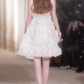 Sweet Homecoming Dress Square Tulle Flower Prom Dress Back to School Outfits Party Dress  D6323
